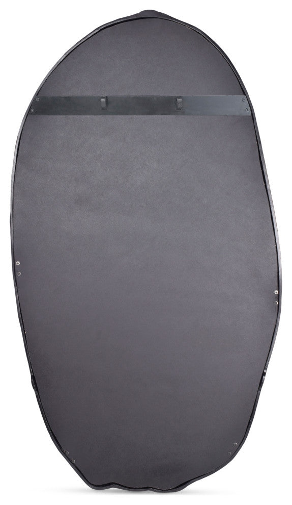 Foundry Oval Mirror Black