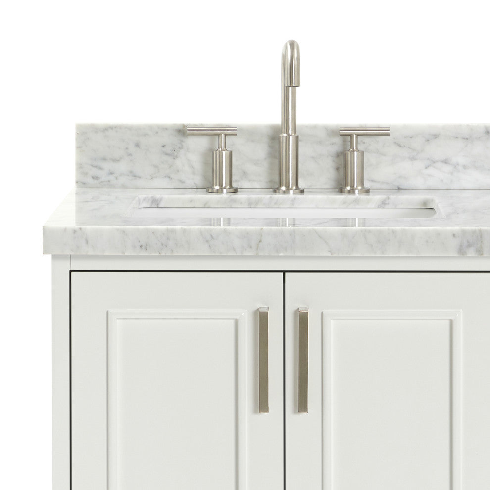 Ariel Stafford 37" Single Left Offset Rectangle Sink Bathroom Vanity