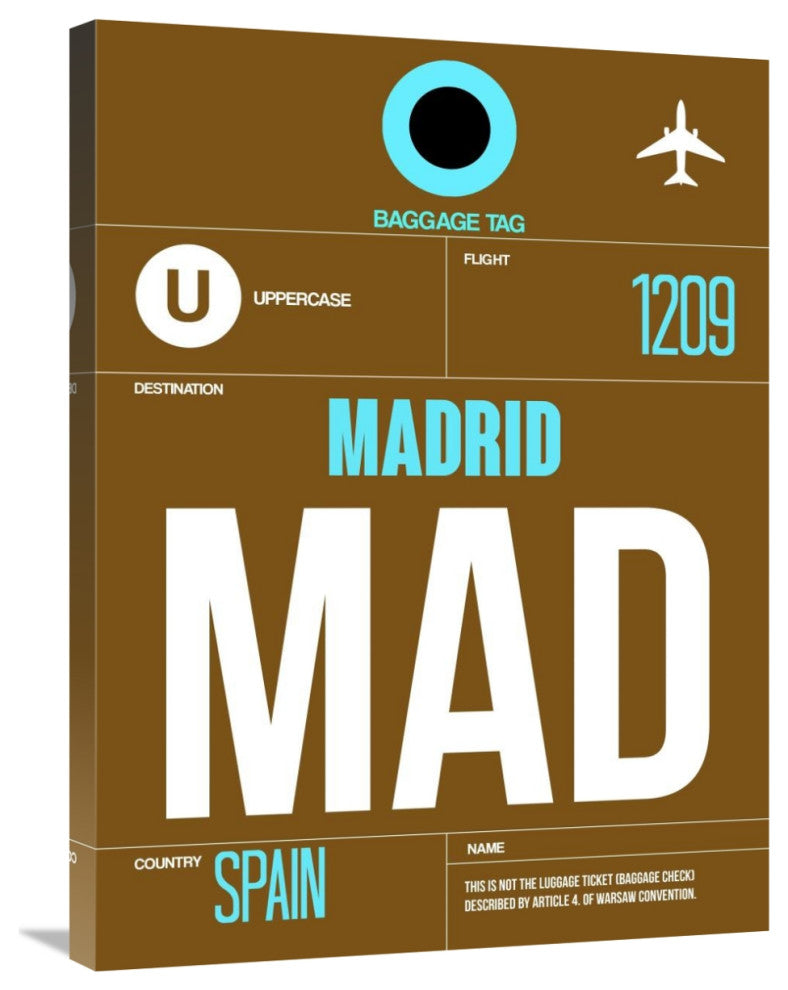 "MAD Madrid Luggage Tag 1" Fine Art Print