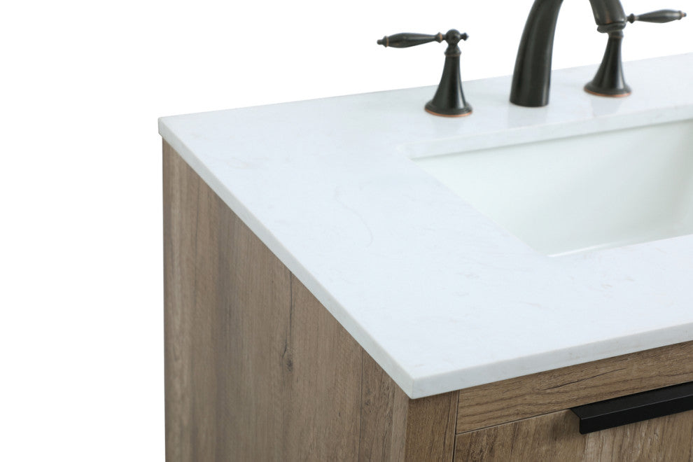 Bethany 72" Double Bathroom Vanity, Natural Oak