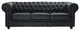 Modern Contemporary Living Room Chesterfield Sofa Black