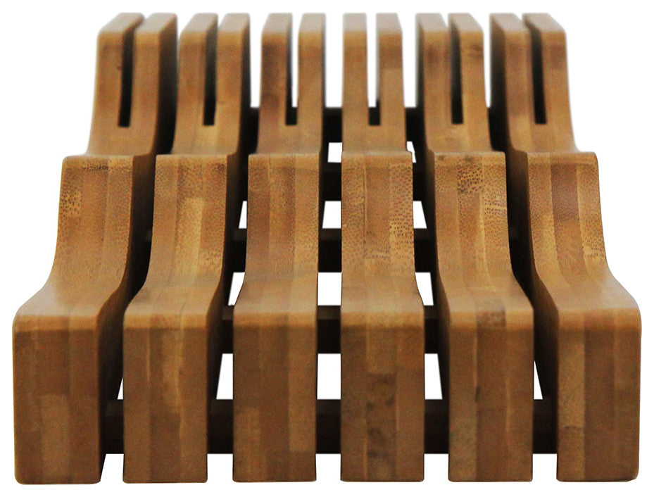 Oceanstar In-Drawer Bamboo Knife Organizer