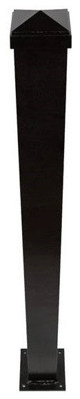 Contractor Deck Railing 3"x3"x44" Aluminum Commercial Post, H Black