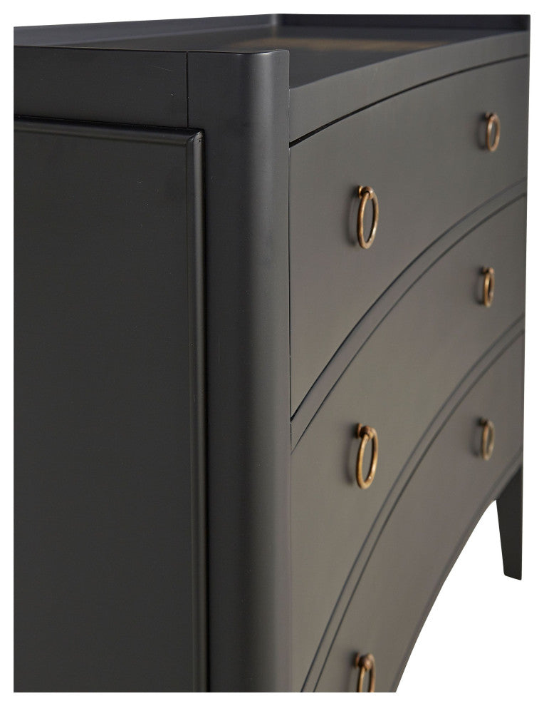 Tiffany 36" 3-Drawer Storage Chest, Black