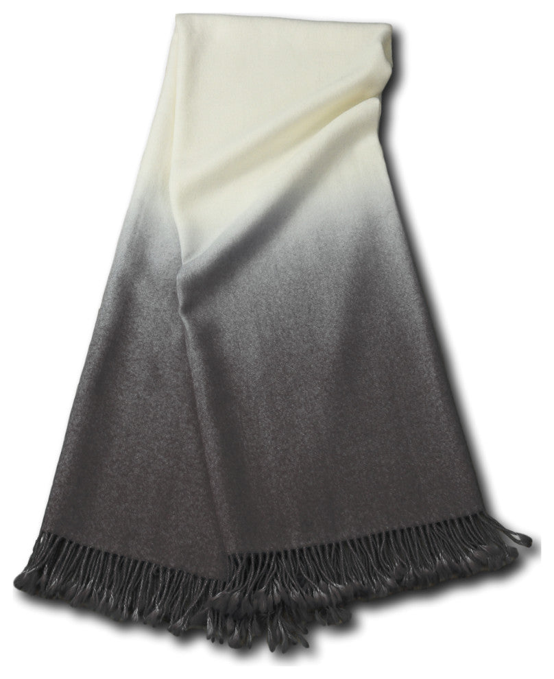 Dip-Dyed Throw, Pewter