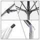 11' Grey Collar Tilt Crank Aluminum Umbrella, Pacifica, Taupe