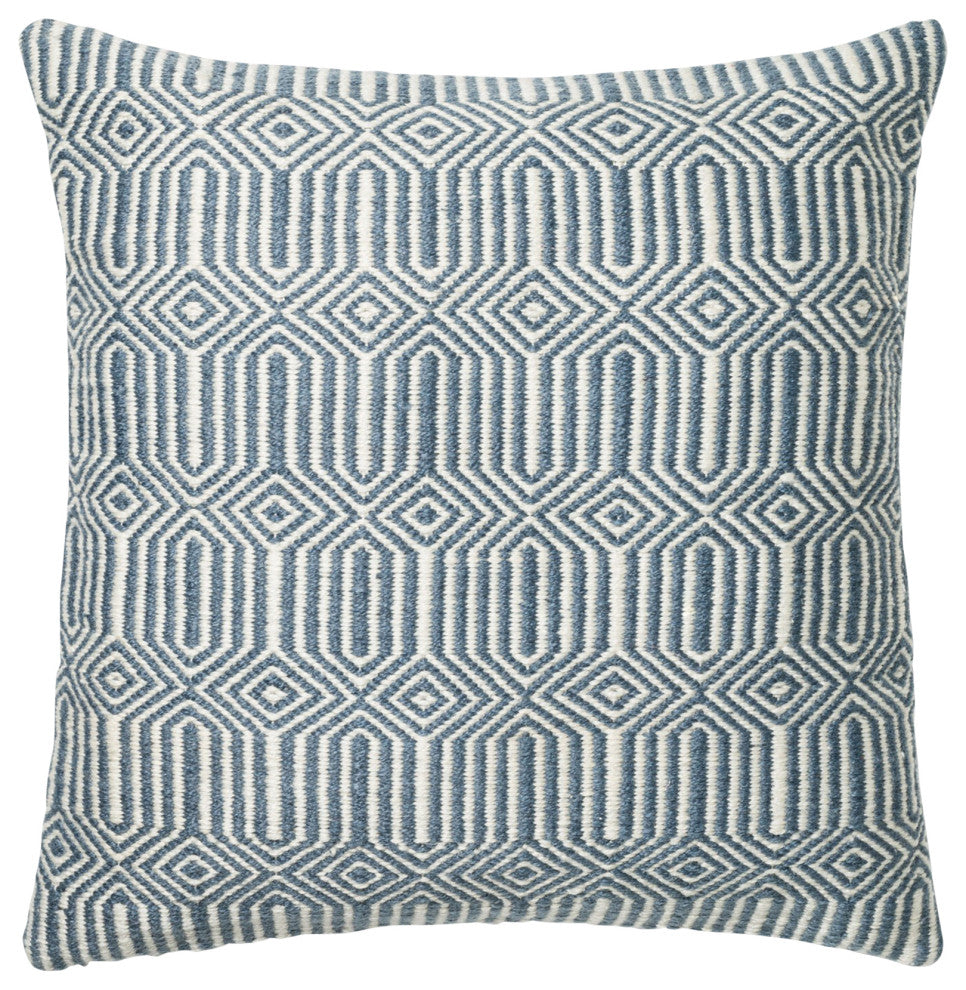 22"x22" Hand Woven Geometric Indoor / Outdoor Decorative Throw Pillow by Loloi
