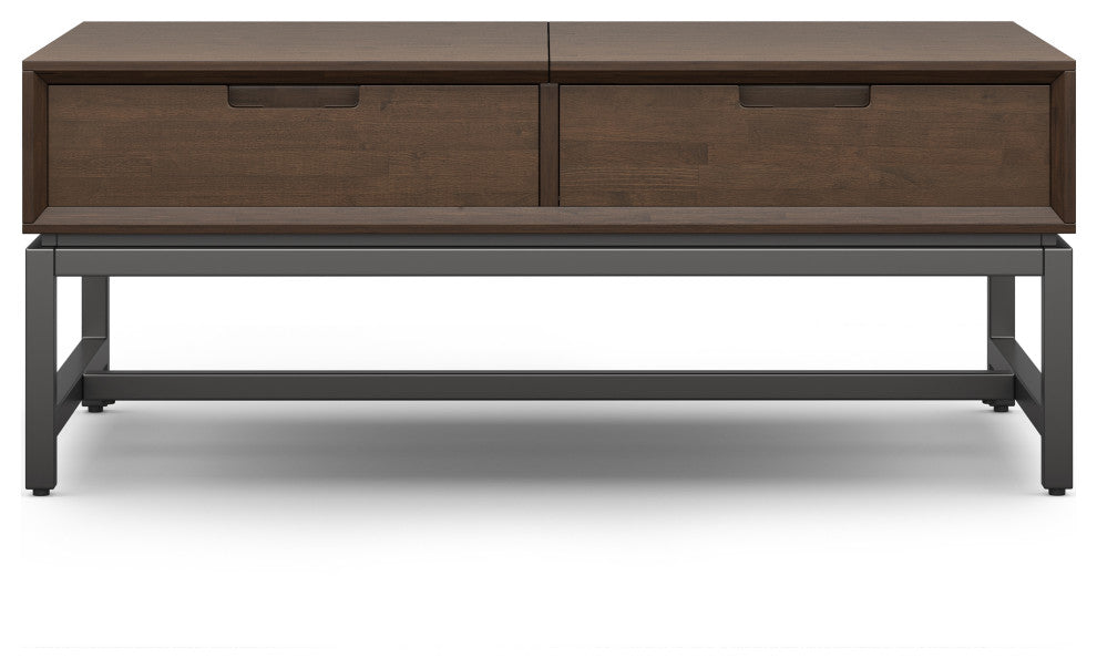 Banting Solid Hardwood Lift Top Coffee Table, Walnut Brown