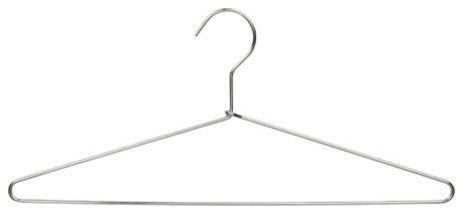 Metal Top Hanger, Chrome Finish, Box of 50