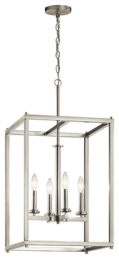 Foyer Pendant 4-Light, Brushed Nickel