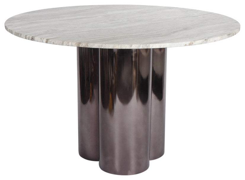 Marbelle Martie 48" Dining Table, Toronto Sand Marble Finish