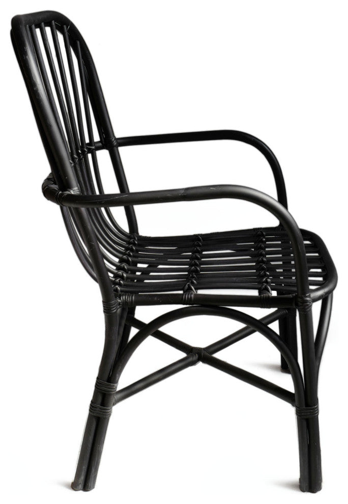 Black Bamboo Dining Chair