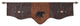 Autumn Trails Faux Leather and Suede Black Bear Curtain Valance
