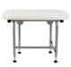Rectangular Folding Shower Seat, Padded White, 24 Inch, Legs