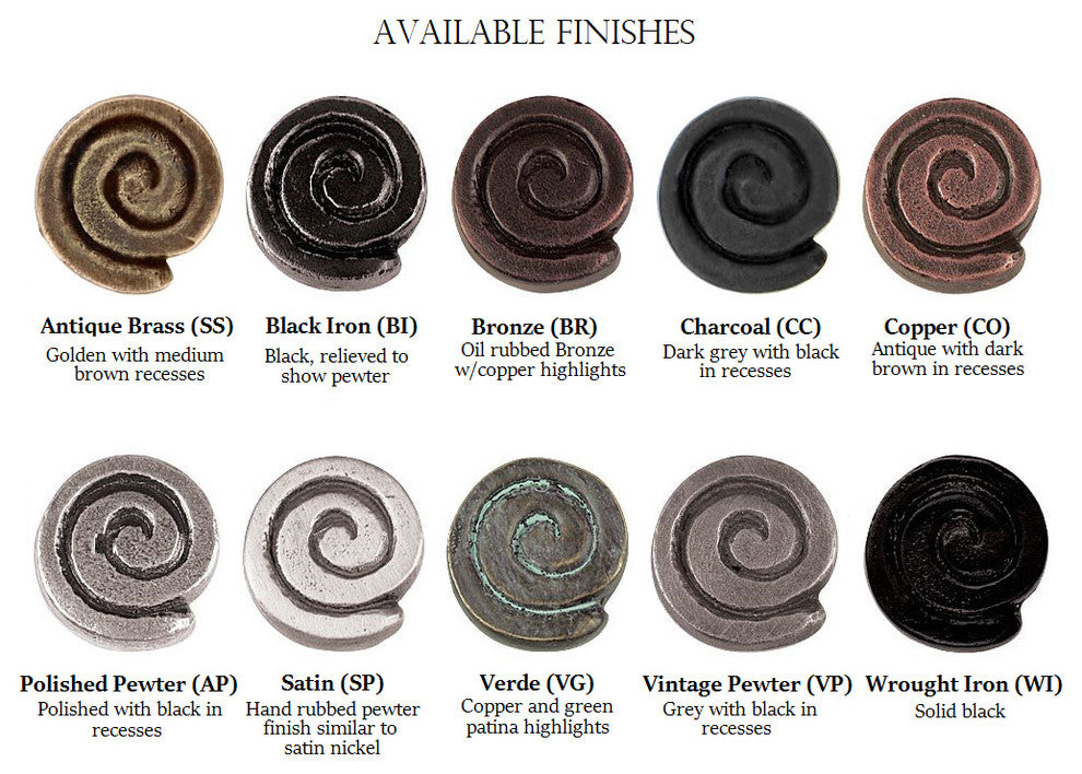 Shield Pewter Cabinet Pull Hawk Hill Hardware, Verde