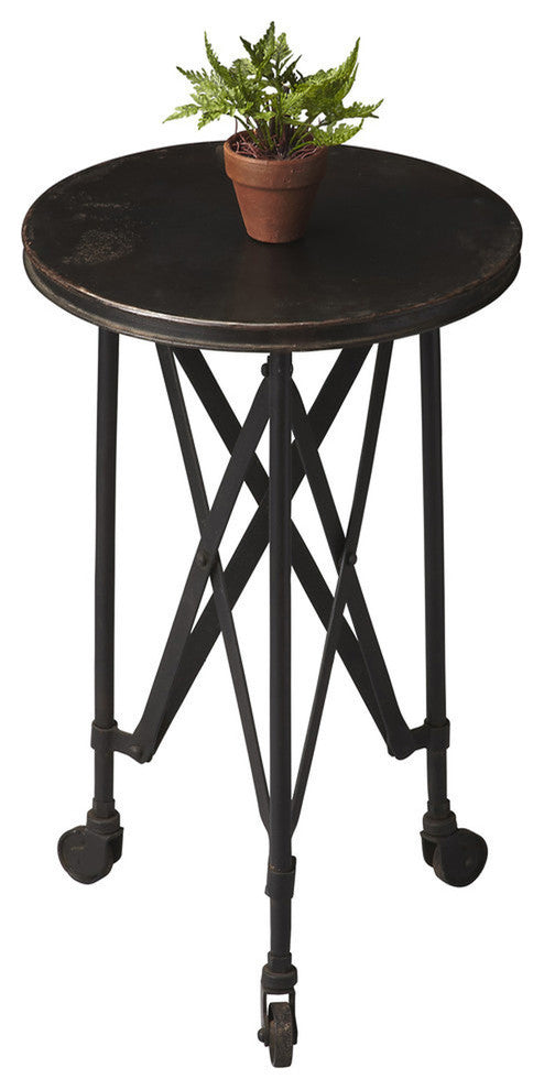 Butler Costigan Industrial Chic Accent Table, Black, Black