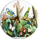 Colorful Birds Sitting On Branches, Animal Round Wall Art, 36"