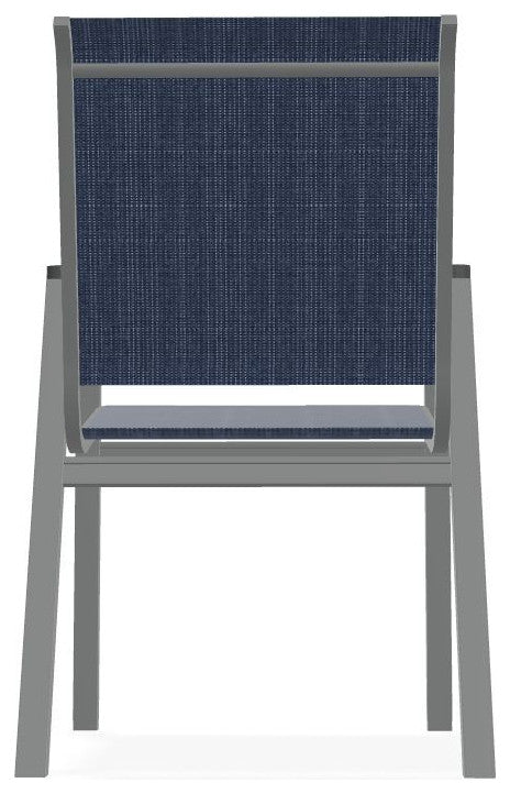 Bazza Sling Stackable Outdoor Dining Chair, Mavi/Graphite