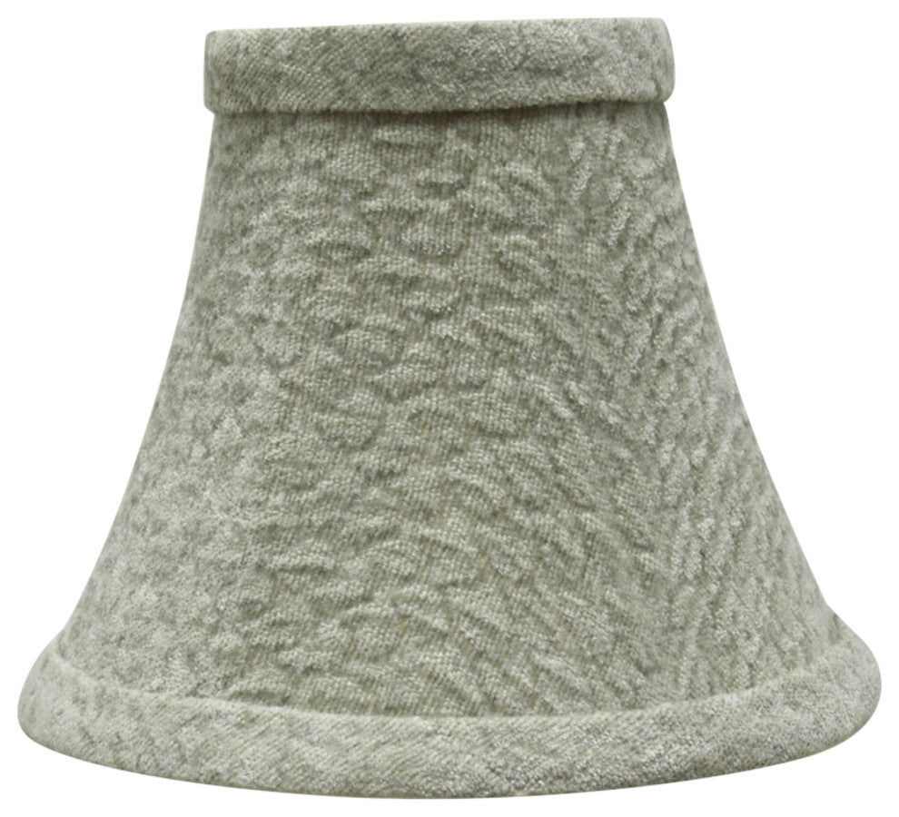 30054-6 Small Bell  Chandelier Clip On Lamp Shade Light Gray 3"x6"x5"