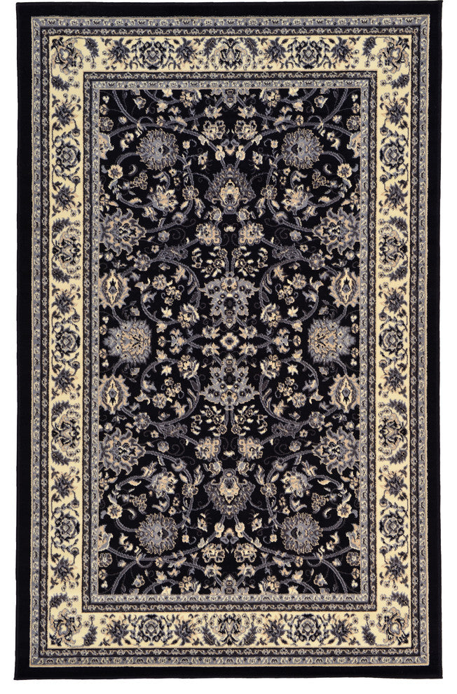 Unique Loom Black Washington Sialk Hill 5' 0 x 8' 0 Area Rug