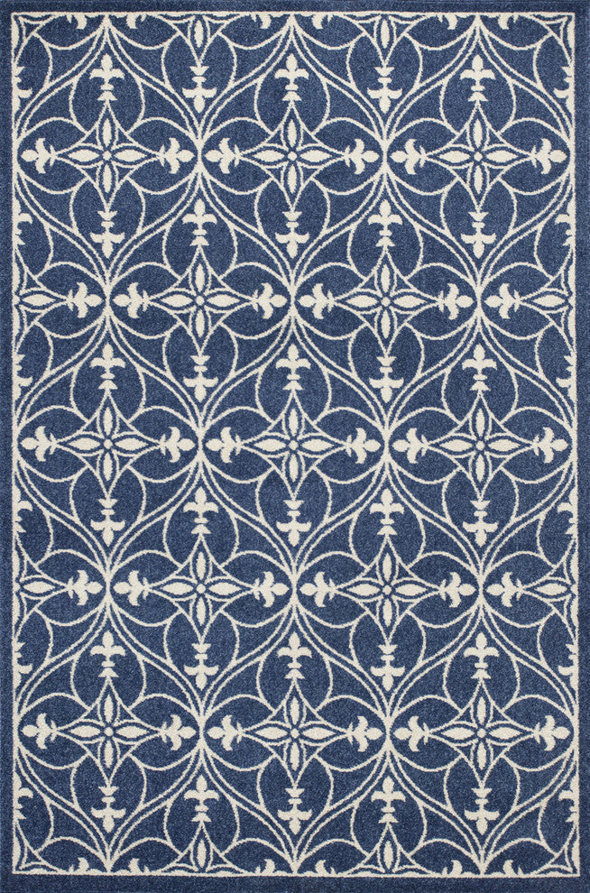 Lucia 2755 Denim Bentley Rug, 23"x45"