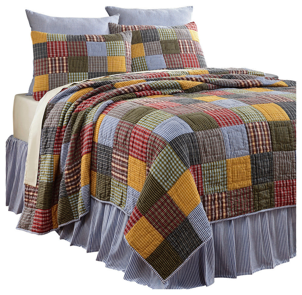 Farm Patchwork Quilt Set, Multicolored, King