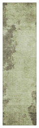 Machine Washable Indoor/Outdoor Chantille ACN1902 Olive 2'3" x 7'6" Runner Rug