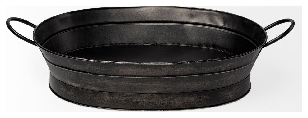 Reno Black Metal Vintage Inspired Basket