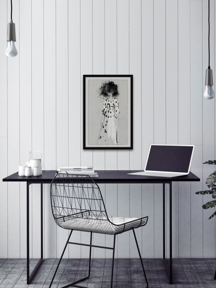 "Tangled Hair" Framed Painting Print, 12x18