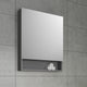 Bathroom Medicine Cabinet With Small Bottom Shelf, Gray