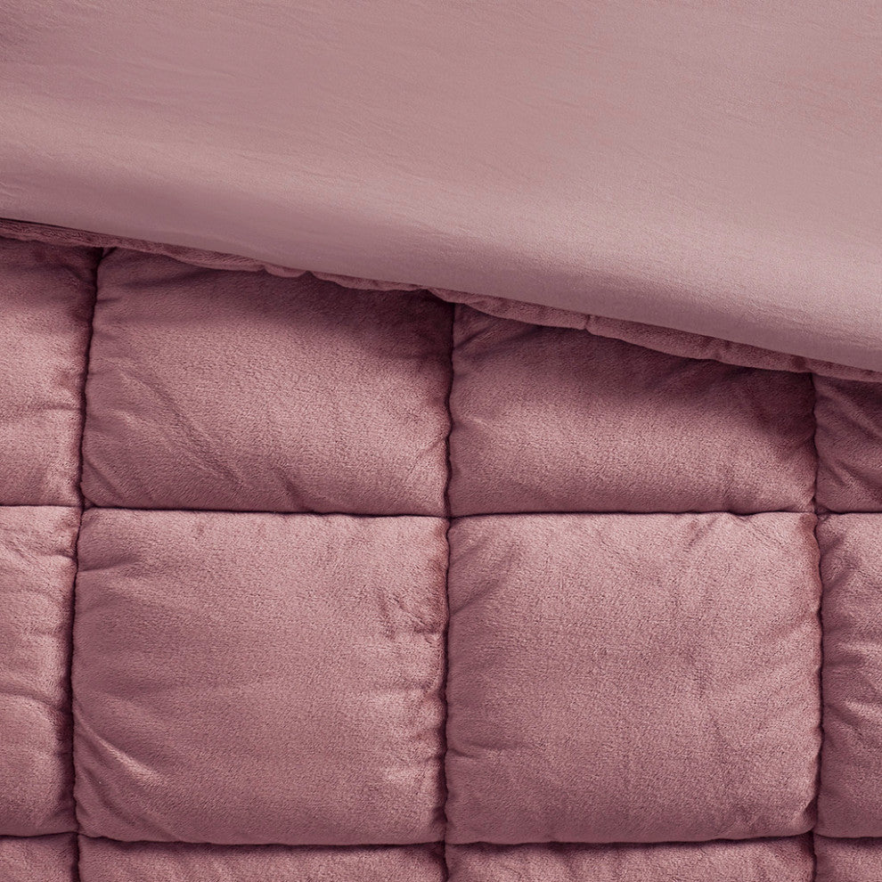 Intelligent Design Velvet Dream Puff 3 Piece Comforter Set