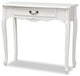 Traditional French Country Provincial White-Finished 1-Drawer Wood Console Table
