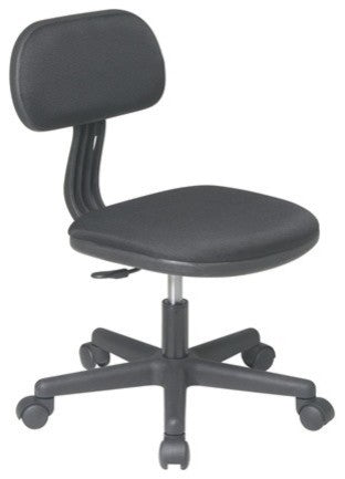 Office Star Student Task Chair in Black Fabric