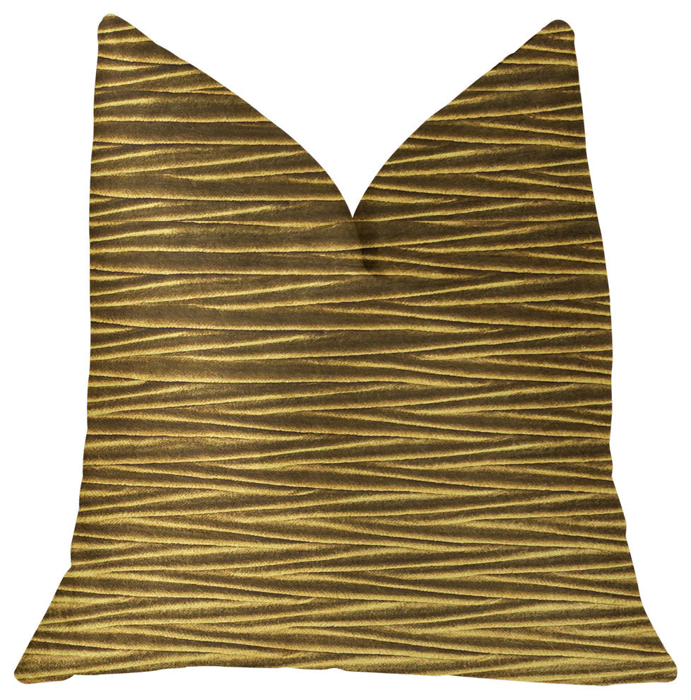 Valentina Textured Bronze Luxury Throw Pillow, 20"x36" King
