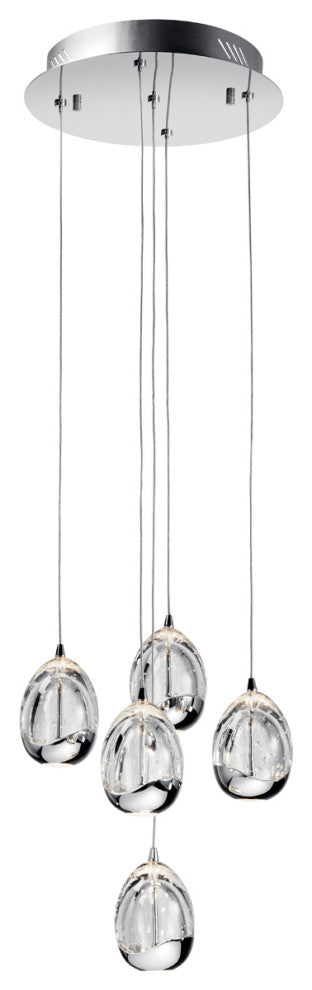 Lavinia 5-Light LED Pendant, Chrome