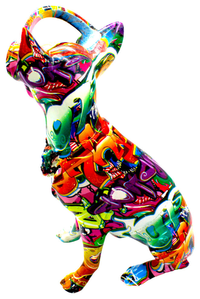 Interior Illusions Plus Street Art Chihuahua With Headphone 10" Tall