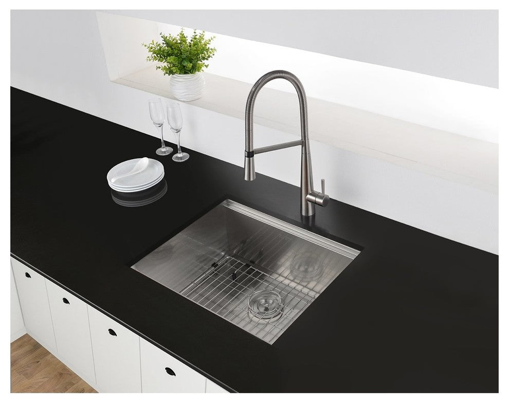 Ruvati 23" Workstation Undermount Stainless Steel Kitchen Sink, RVH8308