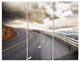 "Sky Road Curve Landscape" Photo Metal Wall Art, 3 Panels, 36"x28"