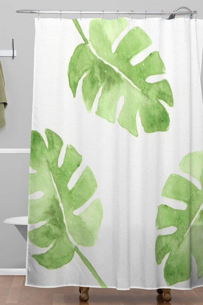 Wonder Forest Split Leaf Shower Curtain, Standard