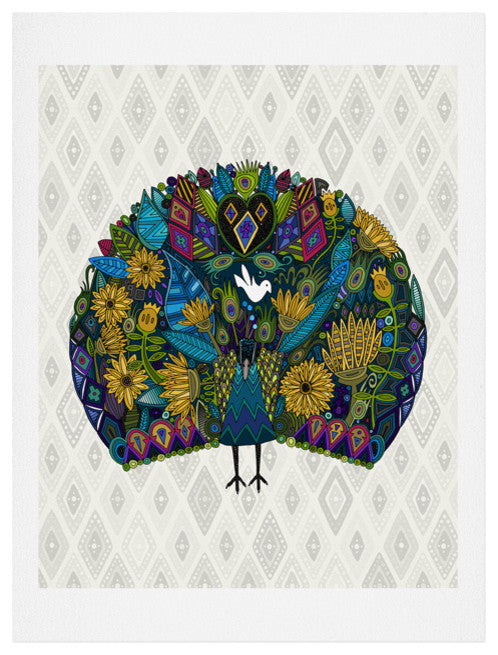 Deny Designs Sharon Turner Peacock Garden Art Print