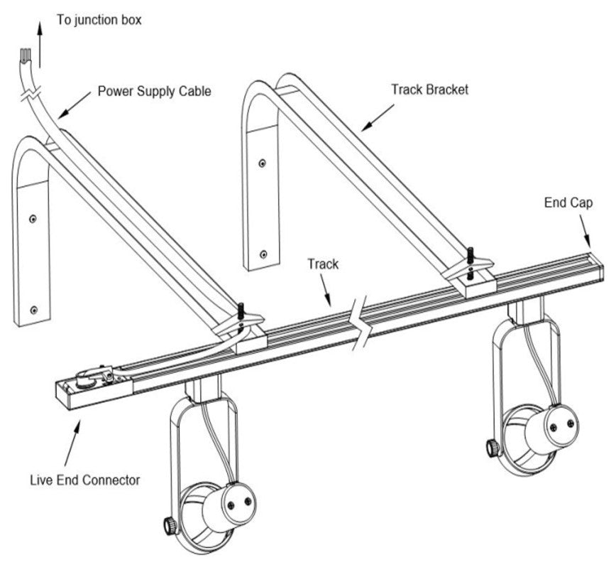 Wall Mount Suspension Bracket (Single Bracket), White