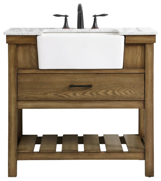 Home Living 22" Farmhouse Driftwood-Light Bathroom Vanity