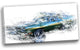 "Blue and Green Muscle Car" Canvas Painting