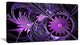 "Embossed Purple Floral Shapes" Floral Wall Art Canvas, 32"x16"