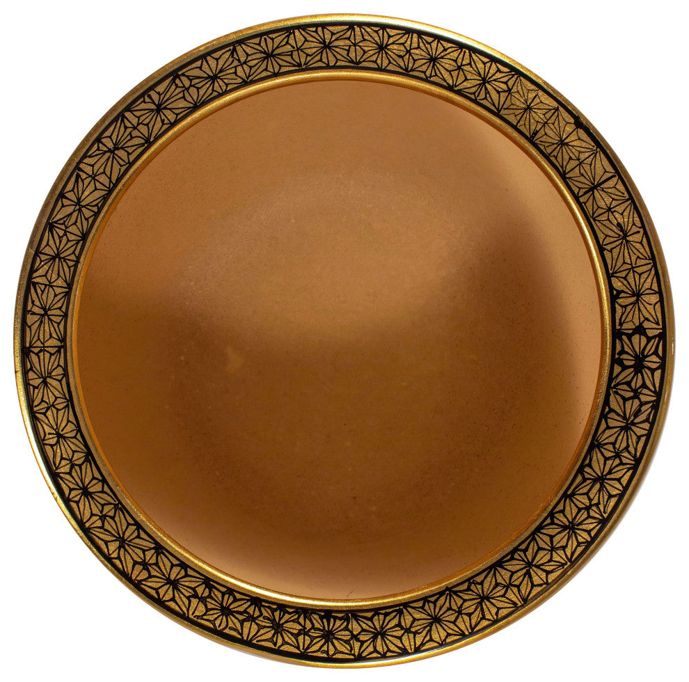 16" Gold Lacquer Fishbowl Cranes