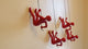 Climbing Man Wall Art, Set of 4, Red