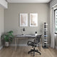 Gilbert Desk, Black With Chrome Steel Frame