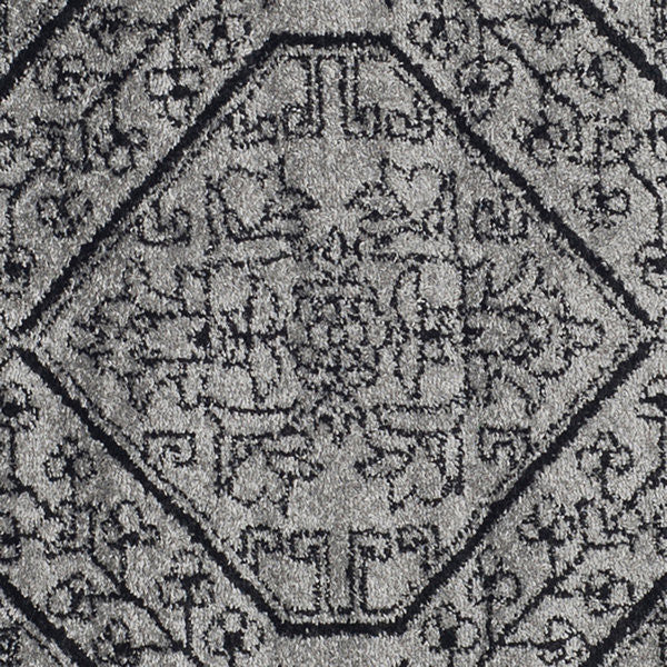 Safavieh Adirondack Adr108A Rug, Silver/Black, 2'6" X 14'0"