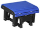 Poly Glider Footrest, Blue & Black