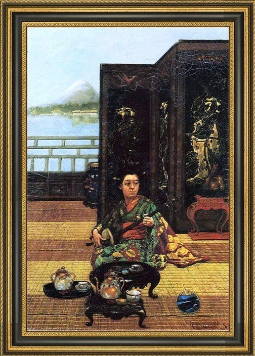 Henry Alexander Tea Ceremony Framed Premium Canvas Print, 16"x24"